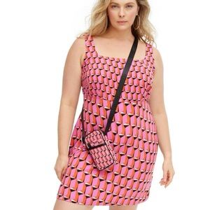 DVF for Target: Women's 90's Shift Pink Modern Geo Mini Dress